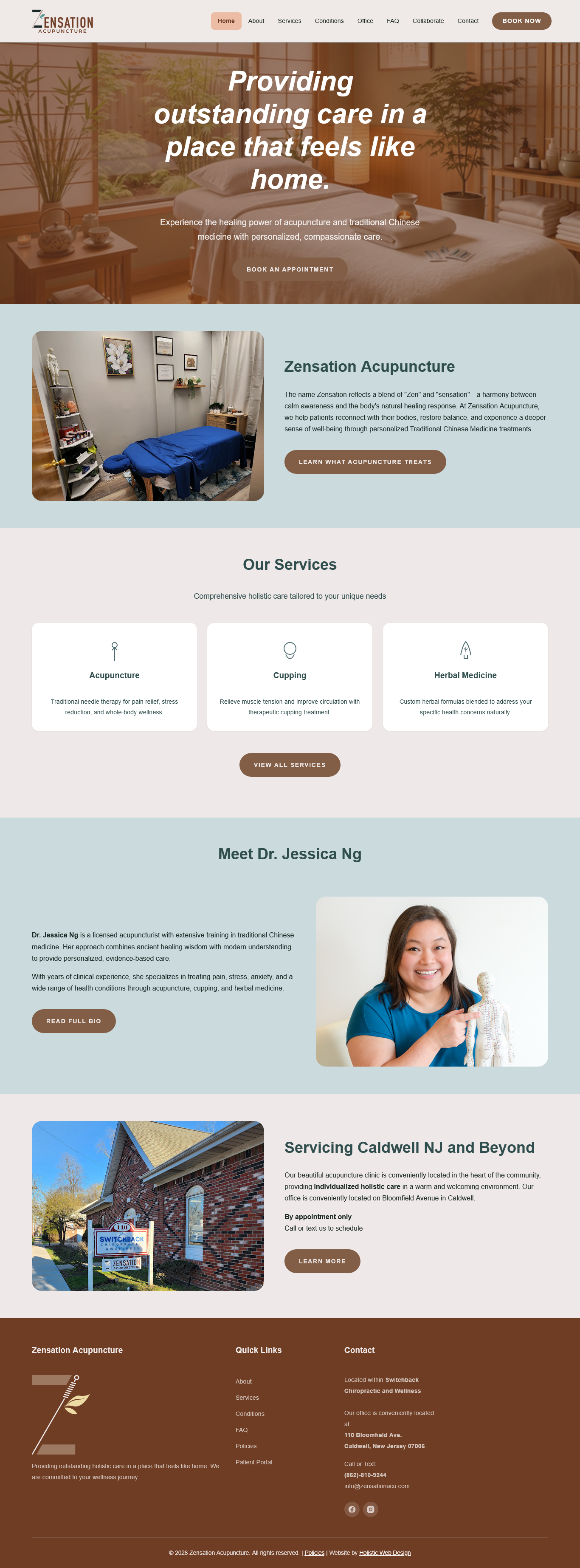 Zensation Acupuncture website